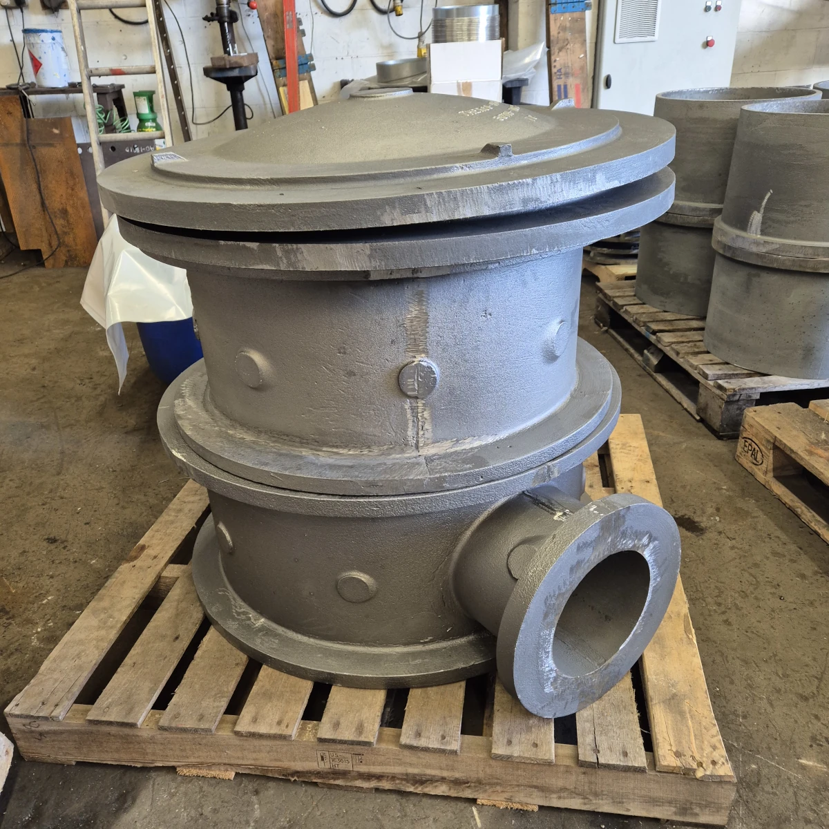 Finished iron casting ready for shipment